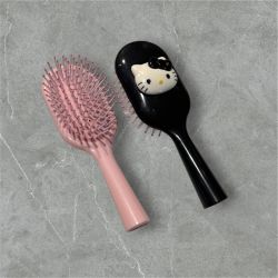 Hello Kitty Detangling Hair Brush Set – Cute Pink & Black Styling Brushes