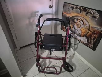 Walker - Drive Duet Rollator/Transport Chair w/ 8" casters