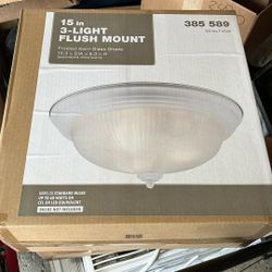 15” 3Light Flush Mount