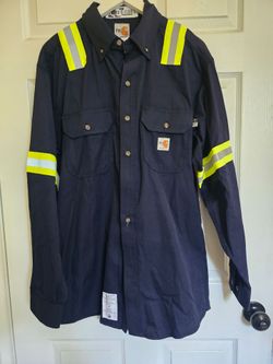 Carhartt FR Reflective Long-sleeve Work Shirt size M