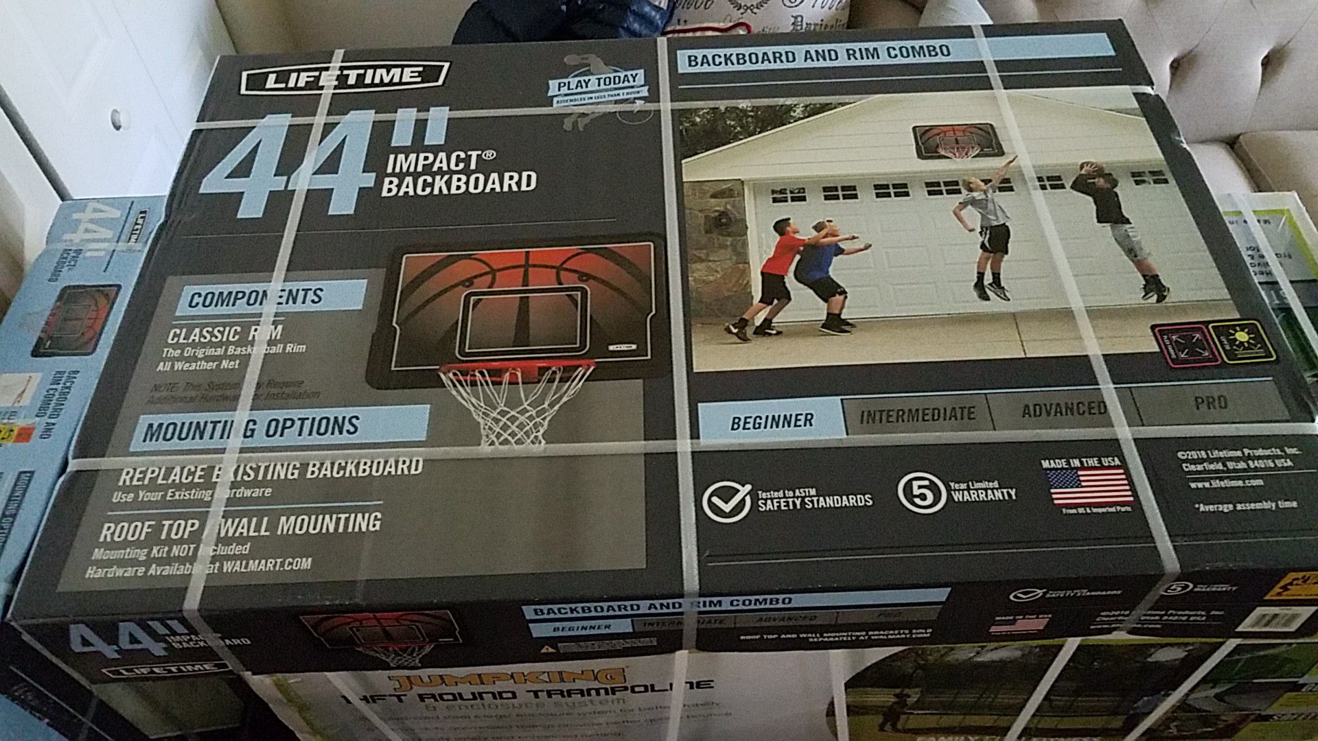 New Impact Backboard Adjustable basketball hoop