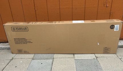 Wood sandbox for backyard