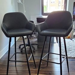 Two Navy Stools. 