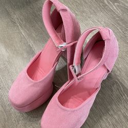 Pink Barbie Heels (New Not Worn)