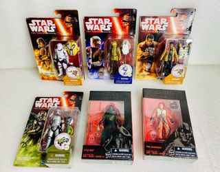 Lot Of 6 New Star Wars Collectible Figures The Force Awakens, Black Series