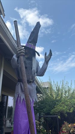 Giant hovering witch for Halloween