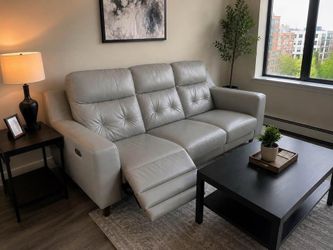 Luxury reclining leather couch