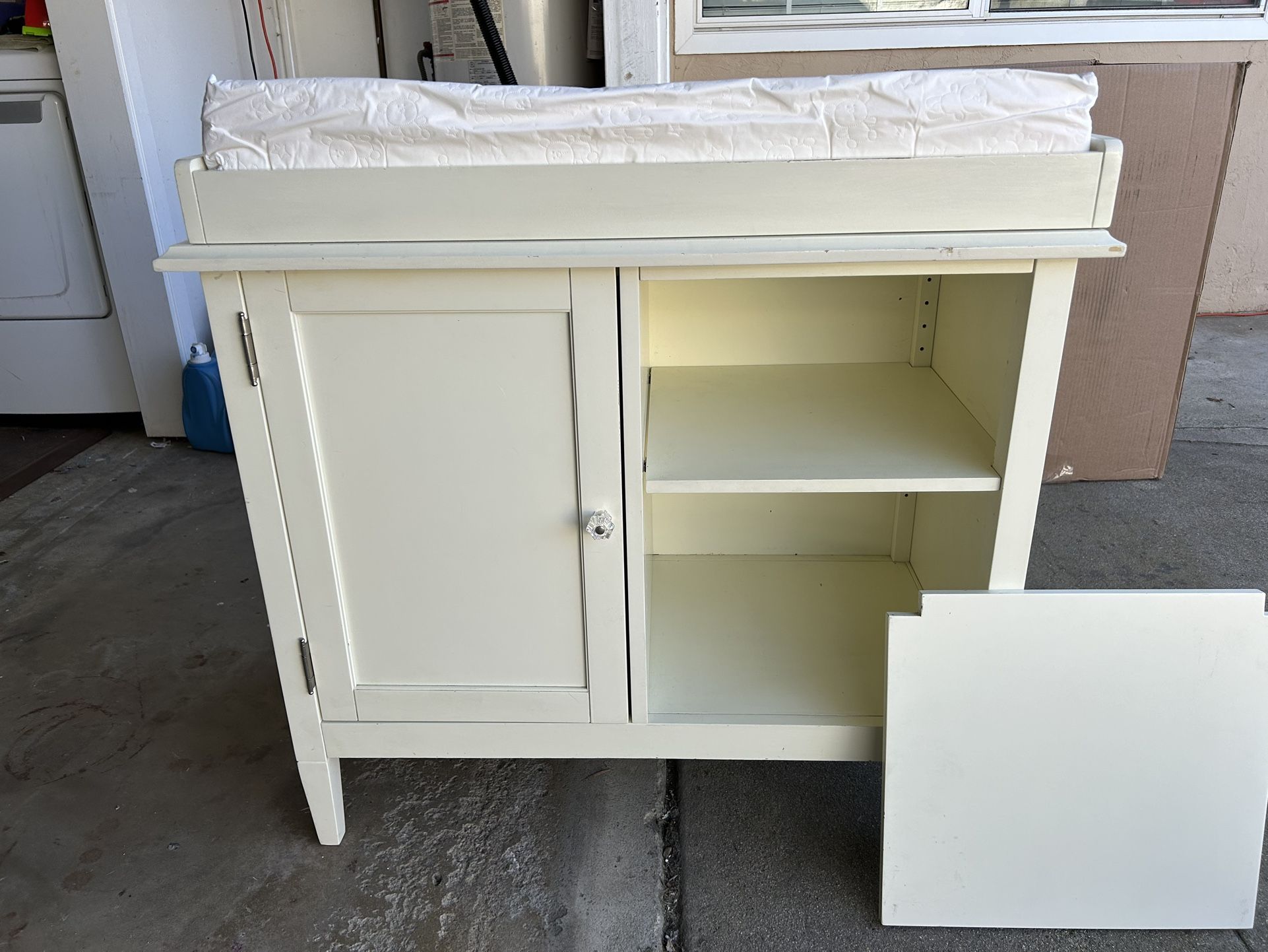 MUST GO! White Wood Baby Diaper Changing Table