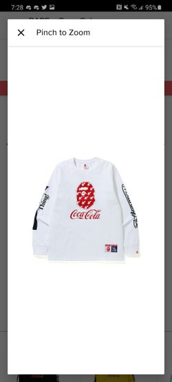 Bape coca cola L/S tee white XL