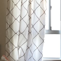 4 Bombay Geometric Metallic Lined Curtains 52x84 - 