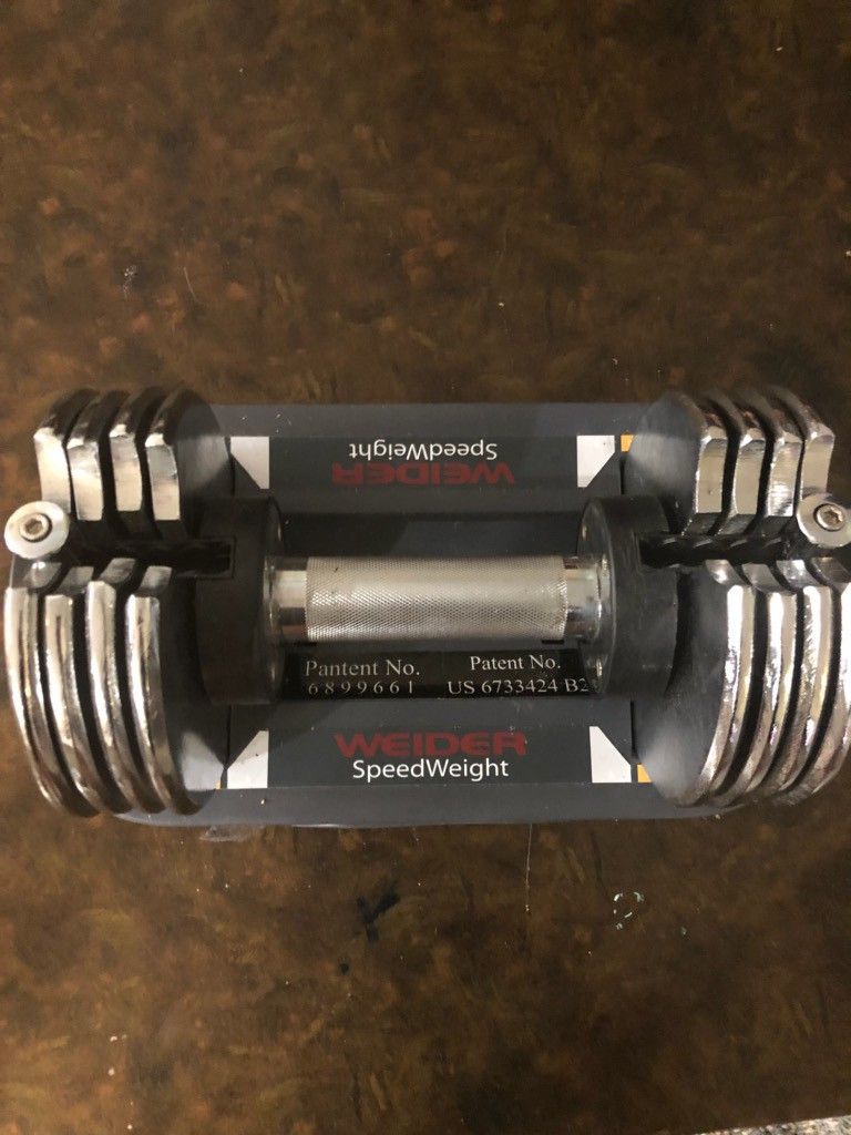 Weider speed weight adjustable dumbbell 5-25 lbs