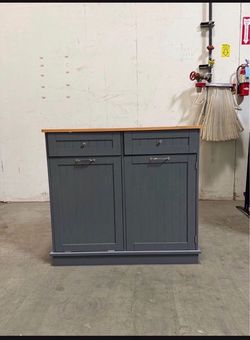 New Assembled Kitchen Island with 2 Drawers & Adjustable Shelf. 39-3/8"x 13-5/8" × 35-3/4"