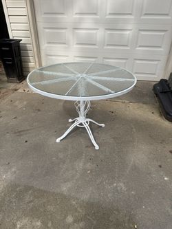 Mid Century Wrought Iron Dinning Table