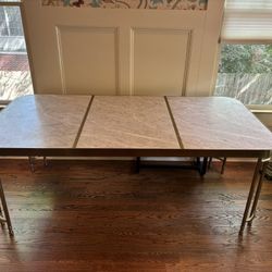 Marble And Brass Dining Table, Anthropologie
