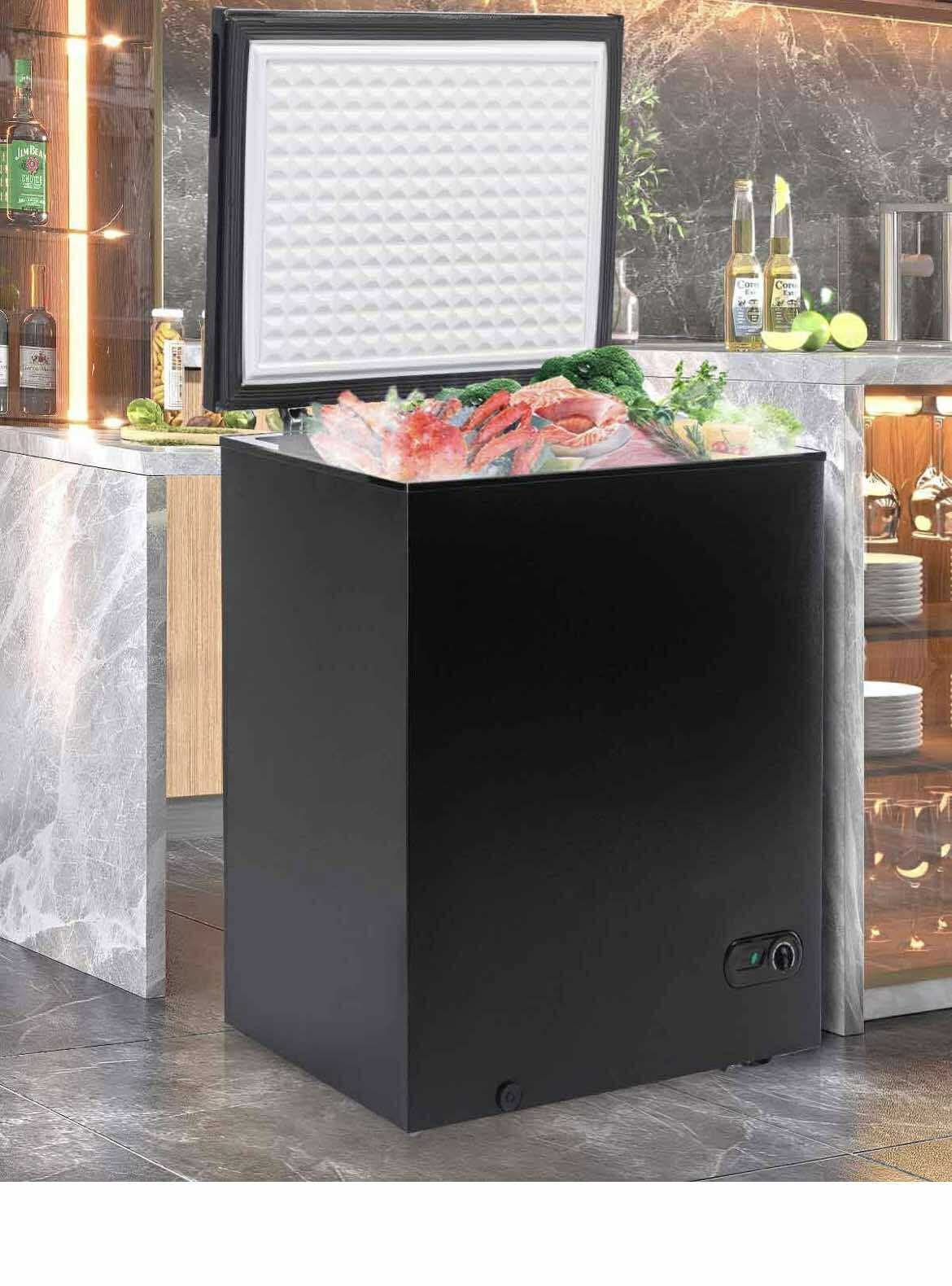 NEW - 10.0 Cu.Ft Chest Freezer,Deep Freezer with Removable Basket,Compact Freezer with Top Open Door, Adjustable Temperature, Low noise，Suitable for K