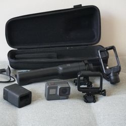 GoPro Hero 6 Black Plus GoPro Official Gimbal, Battery Charger, Mount, Case Bundle