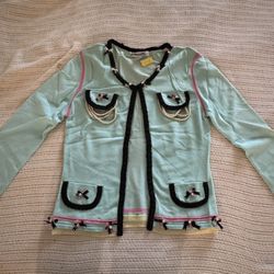 Green With Pearl Strands Suit
