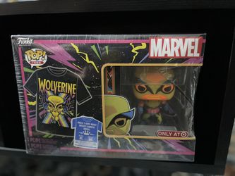 Blacklight Wolverine Pop Funko With XL Shirt