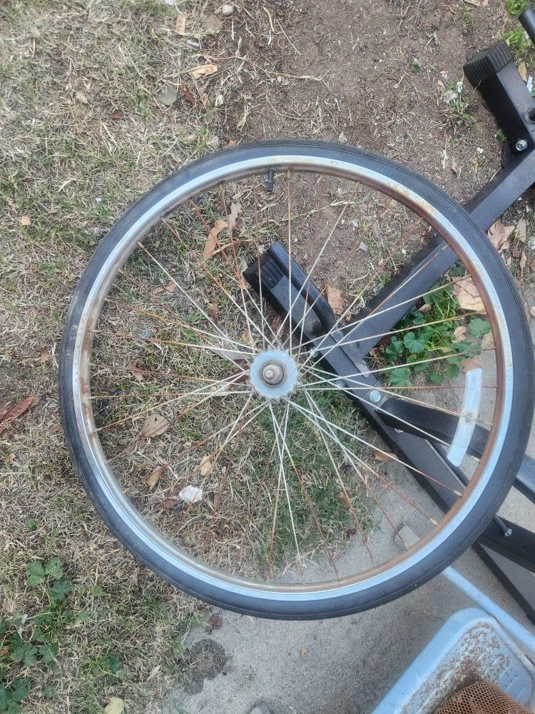 Vintage Schwinn Red Band Hub Back Rim 26x 1 3/8x 1 1/4 " S -6 Skinny Tire"