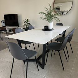 Concrete marble Dining Table