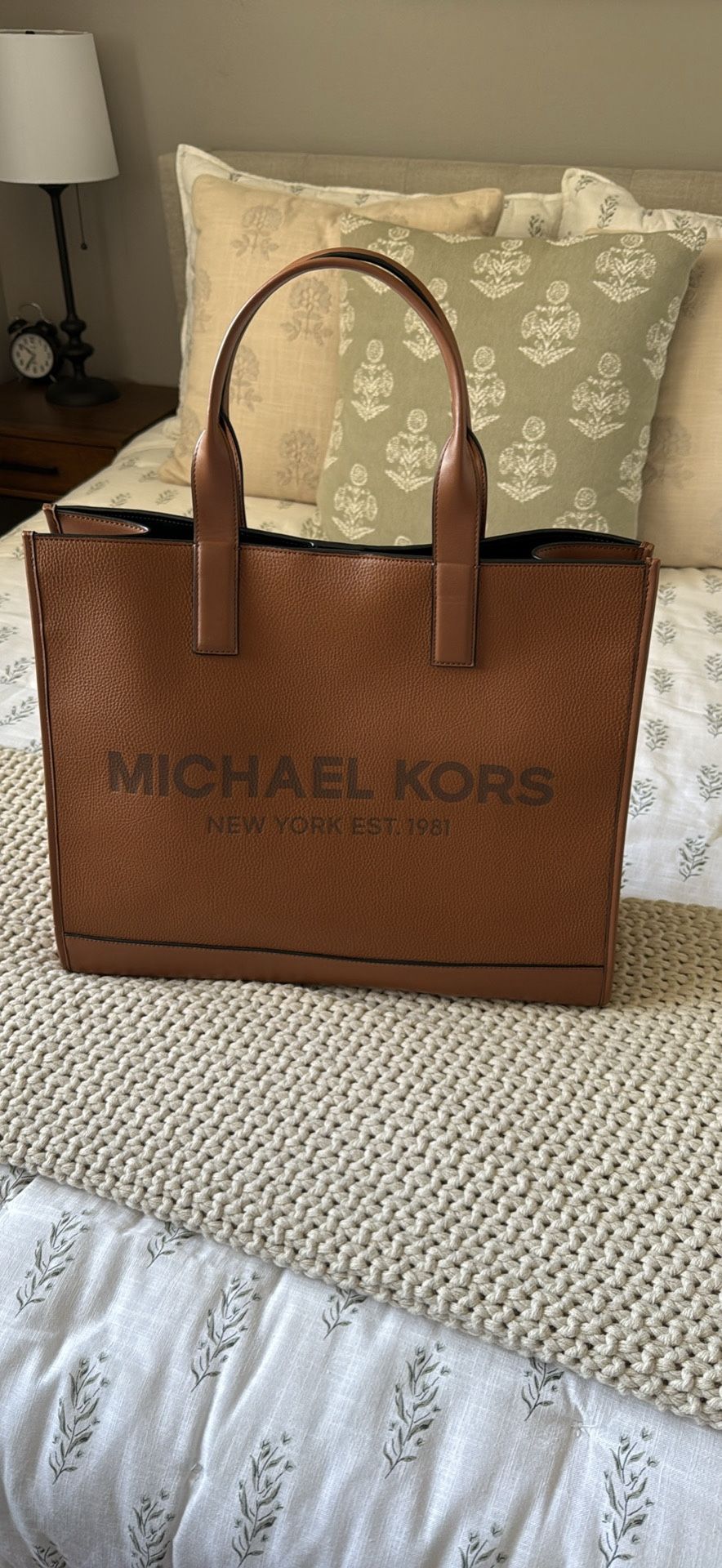 Michael Kors Brown Leather Tote Bag
