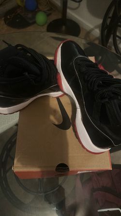 Youth 7.5 Black & Red Jordan 11 Breeds