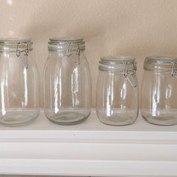 Glass jars with lids