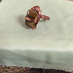 Copper Ring  With Stone