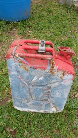 Old metal gas can