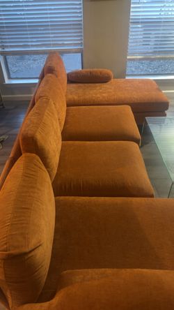 Orange sectional