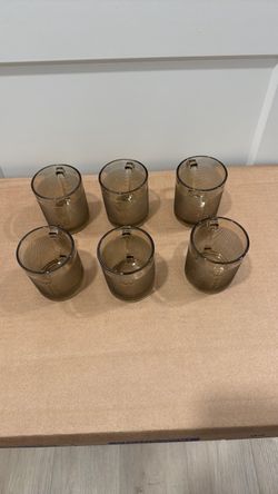 Glass tea cut  mug 235 ml set 6 coffee mug