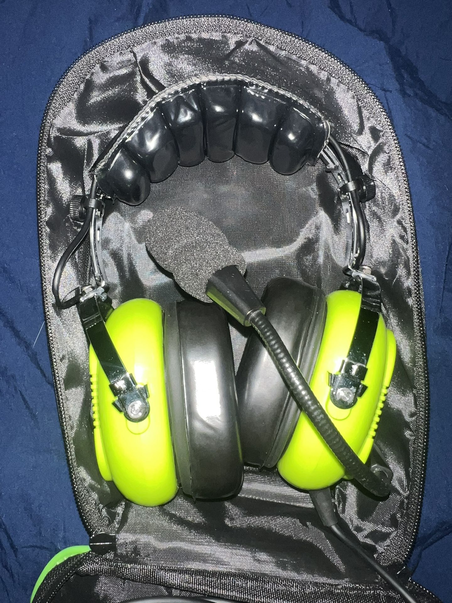 Aviation Head Set Neon Green