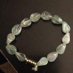 Homemade Teal And Sliver Bracelet Set