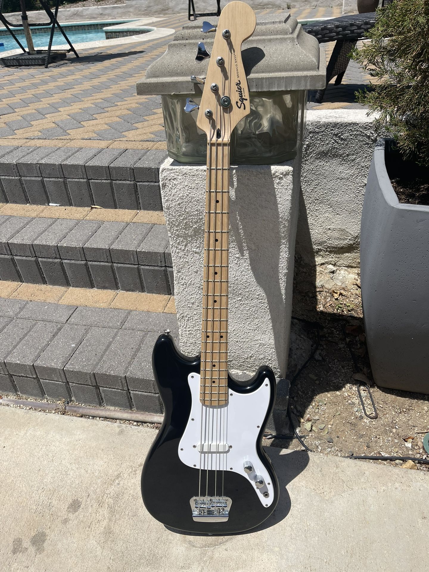 used Squire Bronco bass guitar