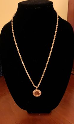 Men’s10k 4mm rope chain 24 inch 25 grams