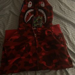 Red Bape Hoodie Full Zip