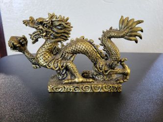 "Van Nuys" old china chinese feng shui  dragon beast play bead