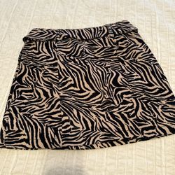 Animal Print Mini Skirt 