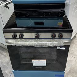 Frigidaire Electric stove glass top in stainless steel