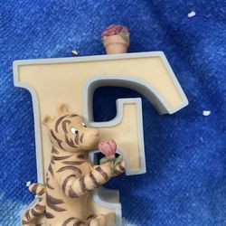 Vintage Classic Disney Winnie the Pooh Michel & Company Ceramic Letter F