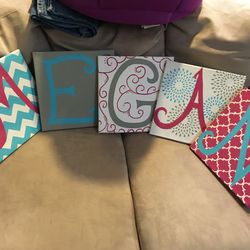 BRAND NEW HAND PAINTED CANVASES THAT SPELL “MEGAN”, 43rd Ave & Thunderbird