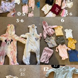 babygirl clothes 0-9 months 