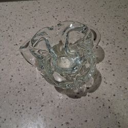 Crystal Flower Votive Holder
