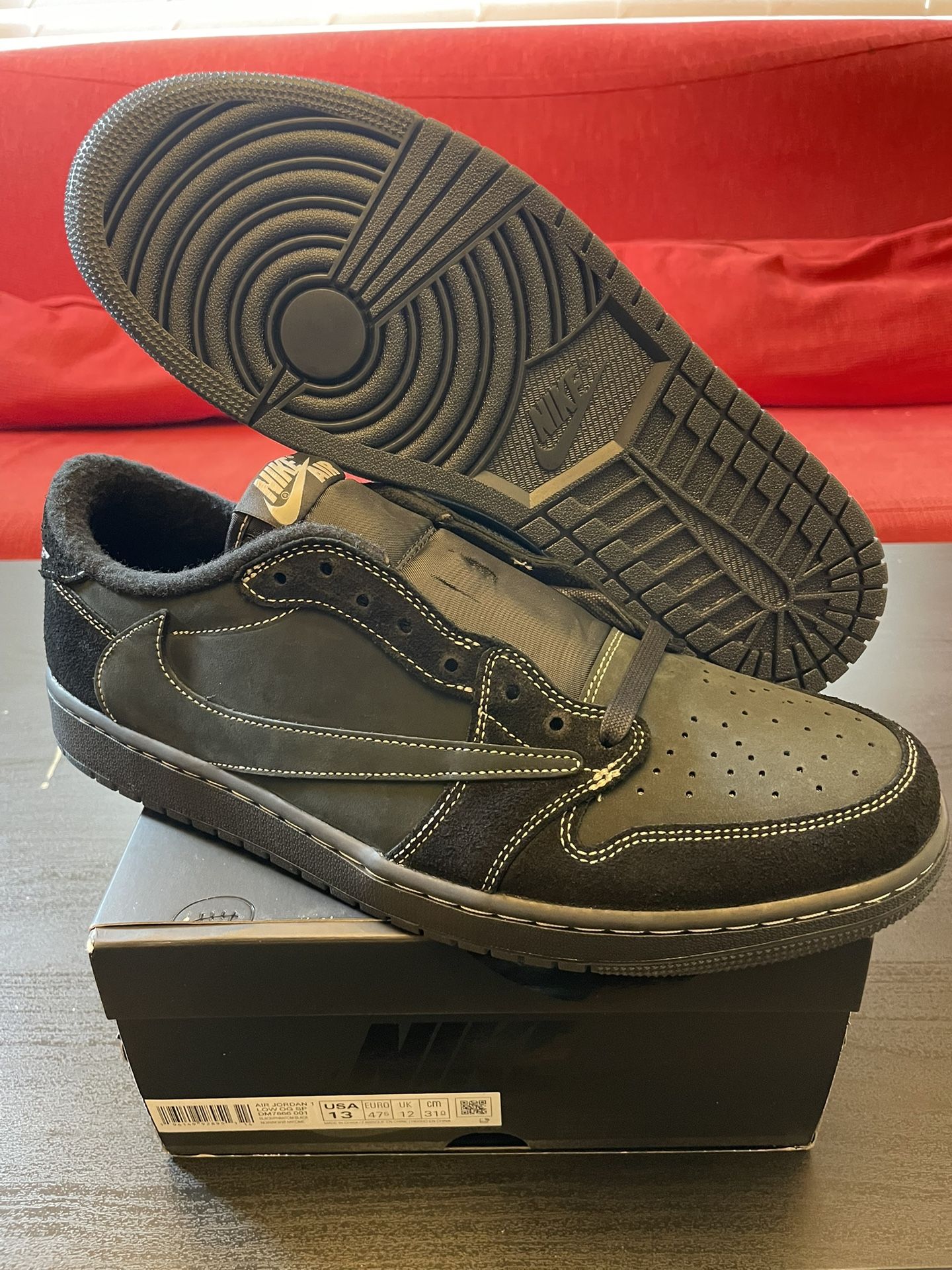 Travis Scott Jordan 1 Low Black Phantom