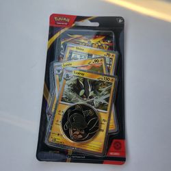 New Pokemon Mega Pitch Black Premium Checklane Blister Booster Pack Luxray 3 Card