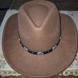 Brown cowgirl hat new