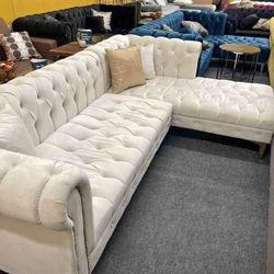 Chesterfield Sofa Chaise In Stock