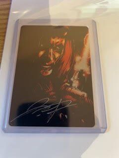 Metal Trading Card Sith Lord Darth Maul Signed by James St Art Star Wars