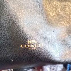 Coach Black Leather Lrg Purse 
