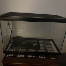 Tank With Reptile Heating Pad
